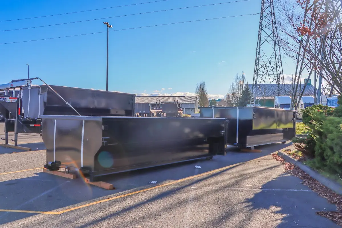 Roll-off dumpster ready for waste disposal at job site for Residential Dumpster Rental in Whittier